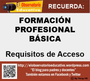 Formación Profesional Básica @elobeducativo El Observatorio Educativo  Yeray HS  https://elobservatorioeducativo.wordpress.com/